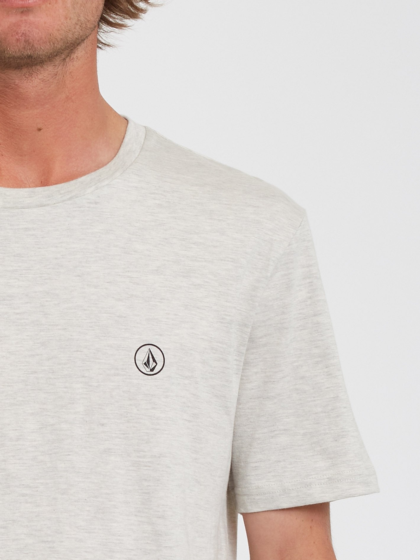 Circle Blanks Heather T-shirt - BONE HEATHER