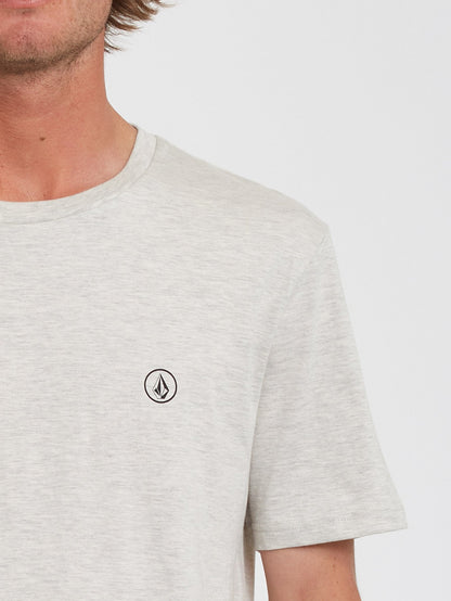 Circle Blanks Heather T-shirt - BONE HEATHER