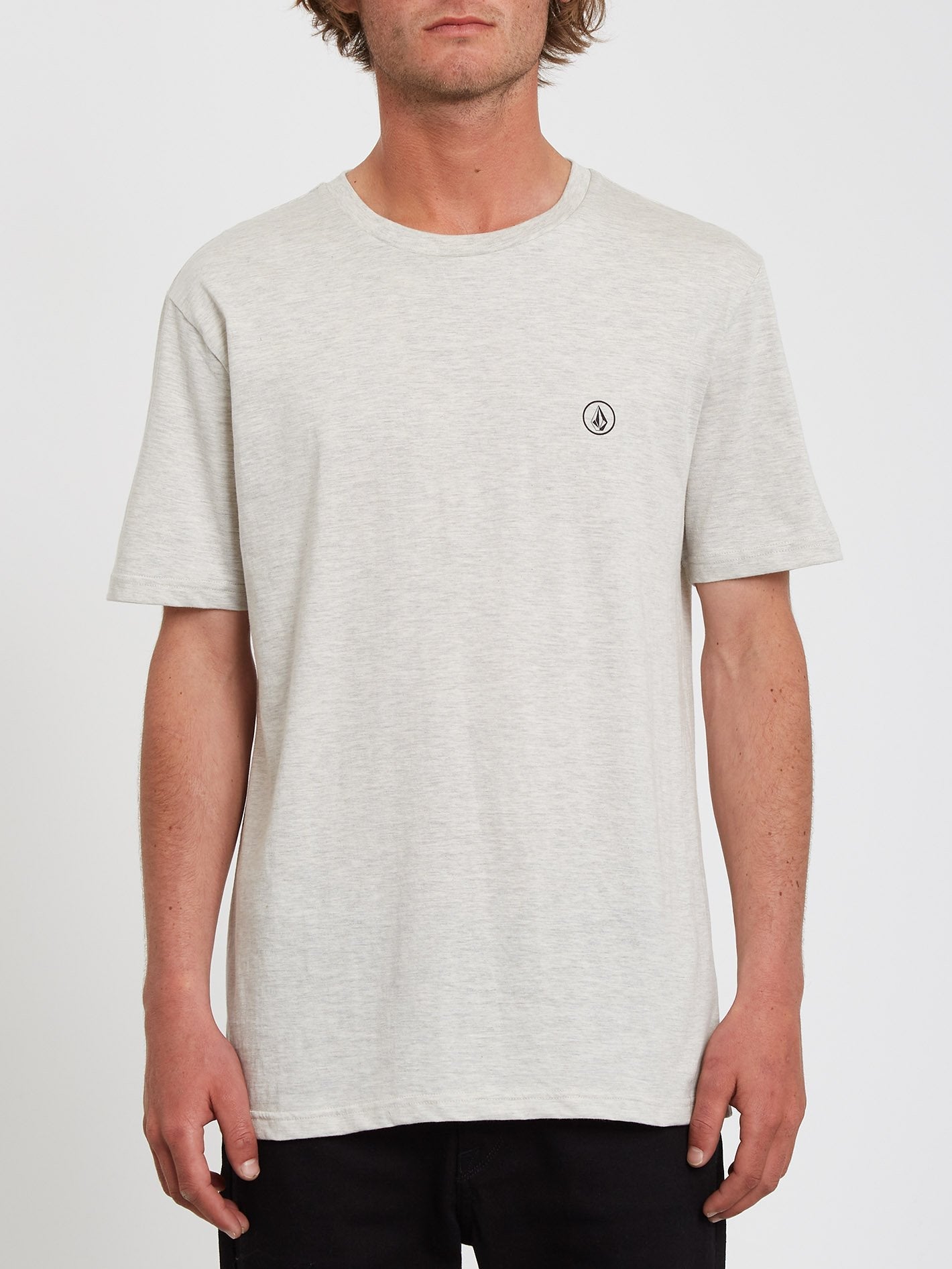 Circle Blanks Heather T-shirt - BONE HEATHER