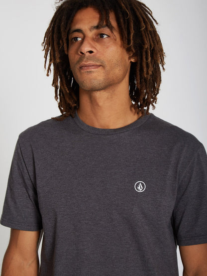 Circle Blanks T-shirt - HEATHER BLACK