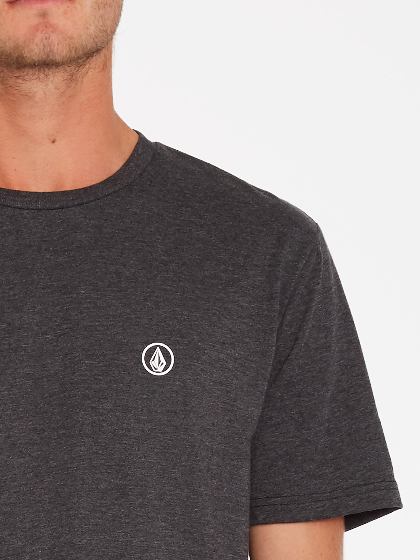Circle Blanks T-shirt - HEATHER BLACK