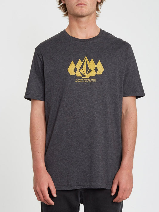 Stone Army Heather T-shirt - Heather Black