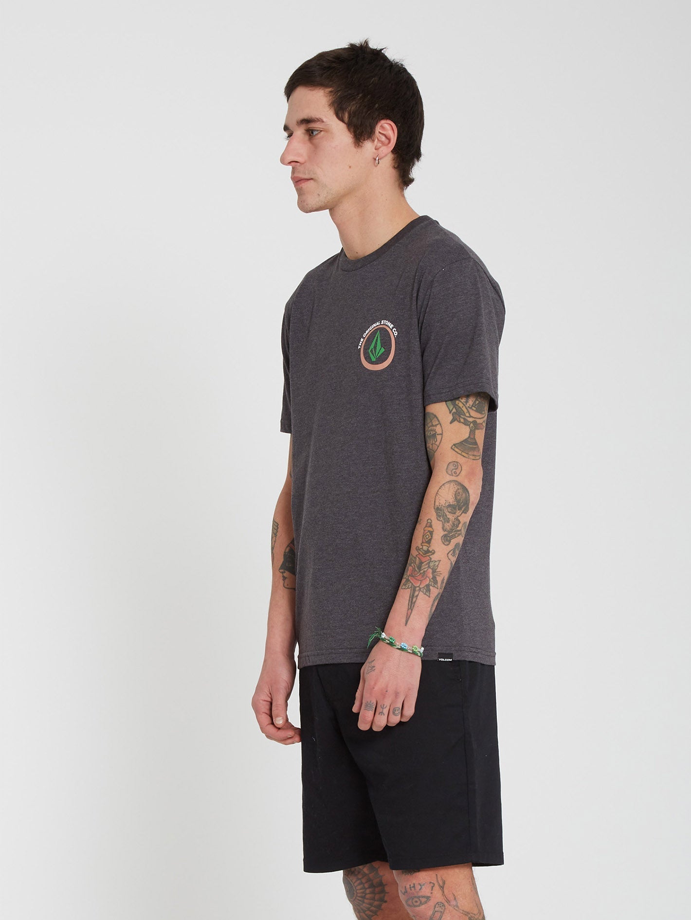 Fisheye Heather T-shirt - HEATHER BLACK