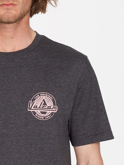 Initial T-shirt - HEATHER BLACK