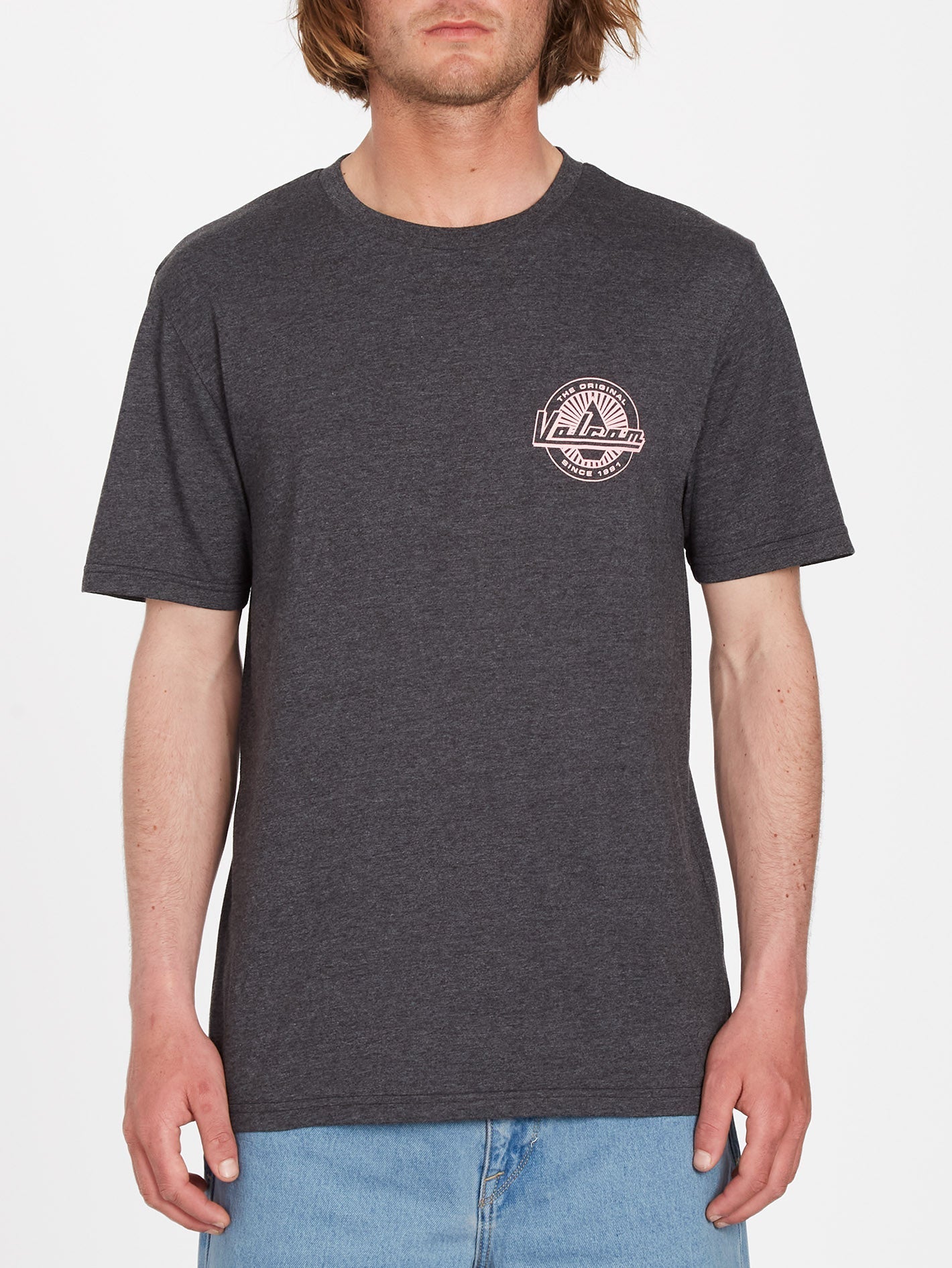Initial T-shirt - HEATHER BLACK