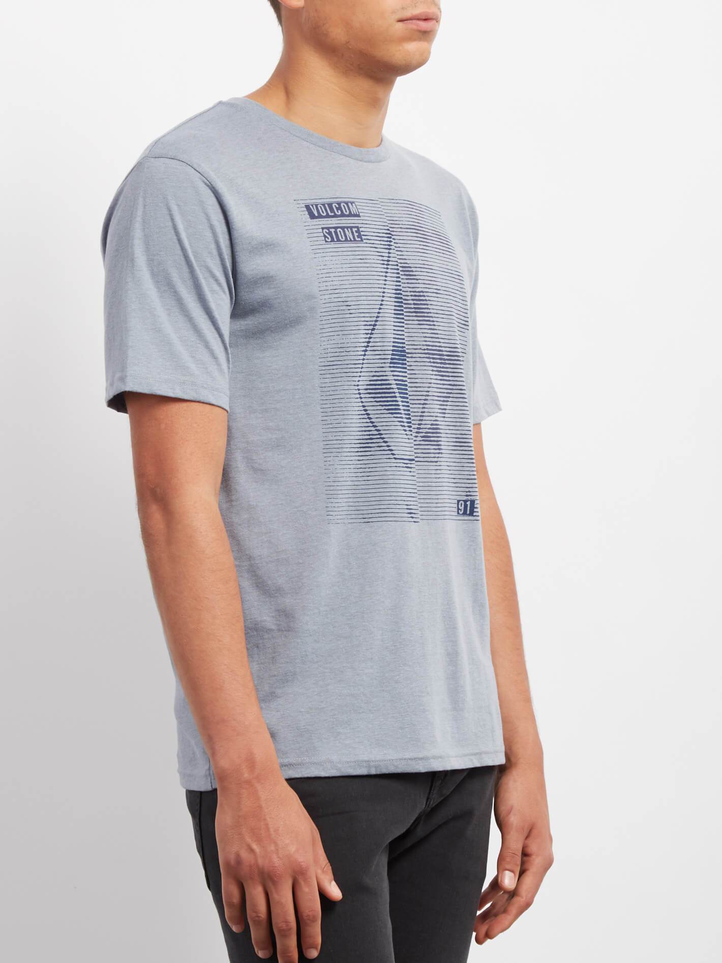 Line Tone Heather T-shirt - Arctic Blue