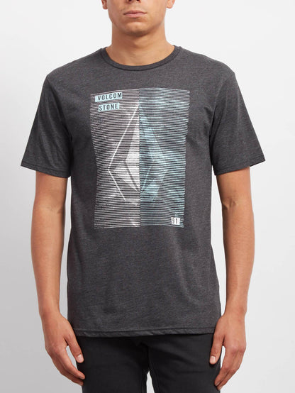 Line Tone Heather T-shirt - Heather Black