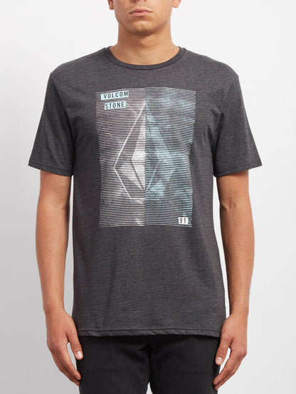 Line Tone Heather T-shirt - Heather Black
