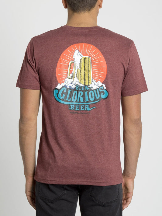 Glorious Beer T-shirt - Crimson