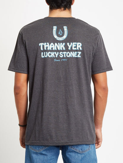 Lucky Yew T-shirt - HEATHER BLACK