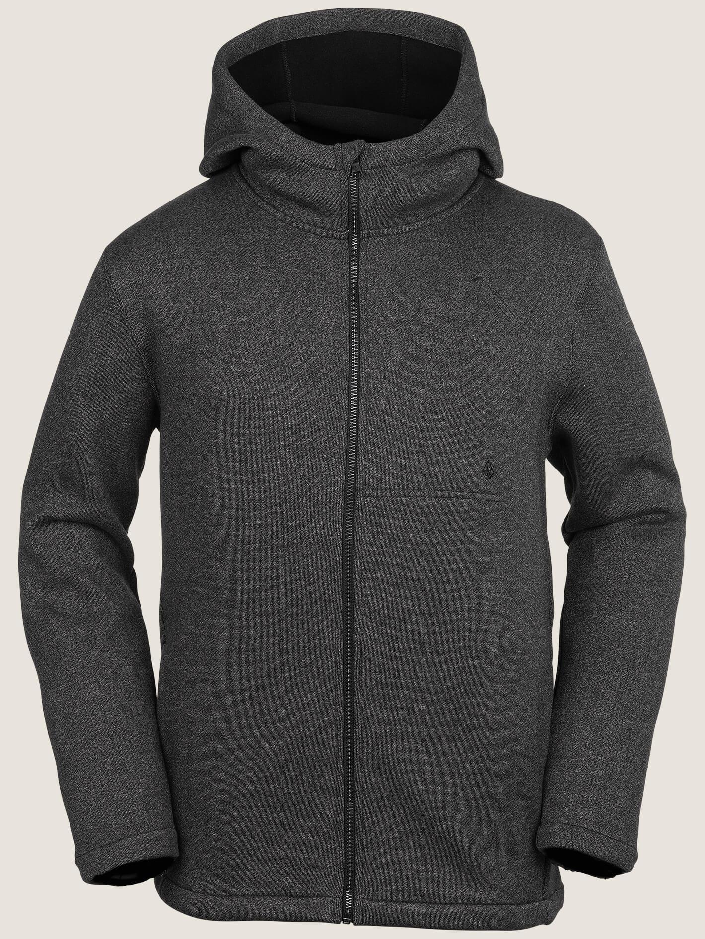 Stone Storm Bonded Zip Sweaters - Black
