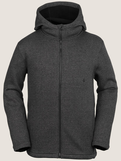 Stone Storm Bonded Zip Sweaters - Black