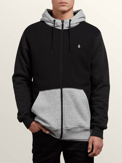 Single Stone Lined Zip Hoodie - Black Combo