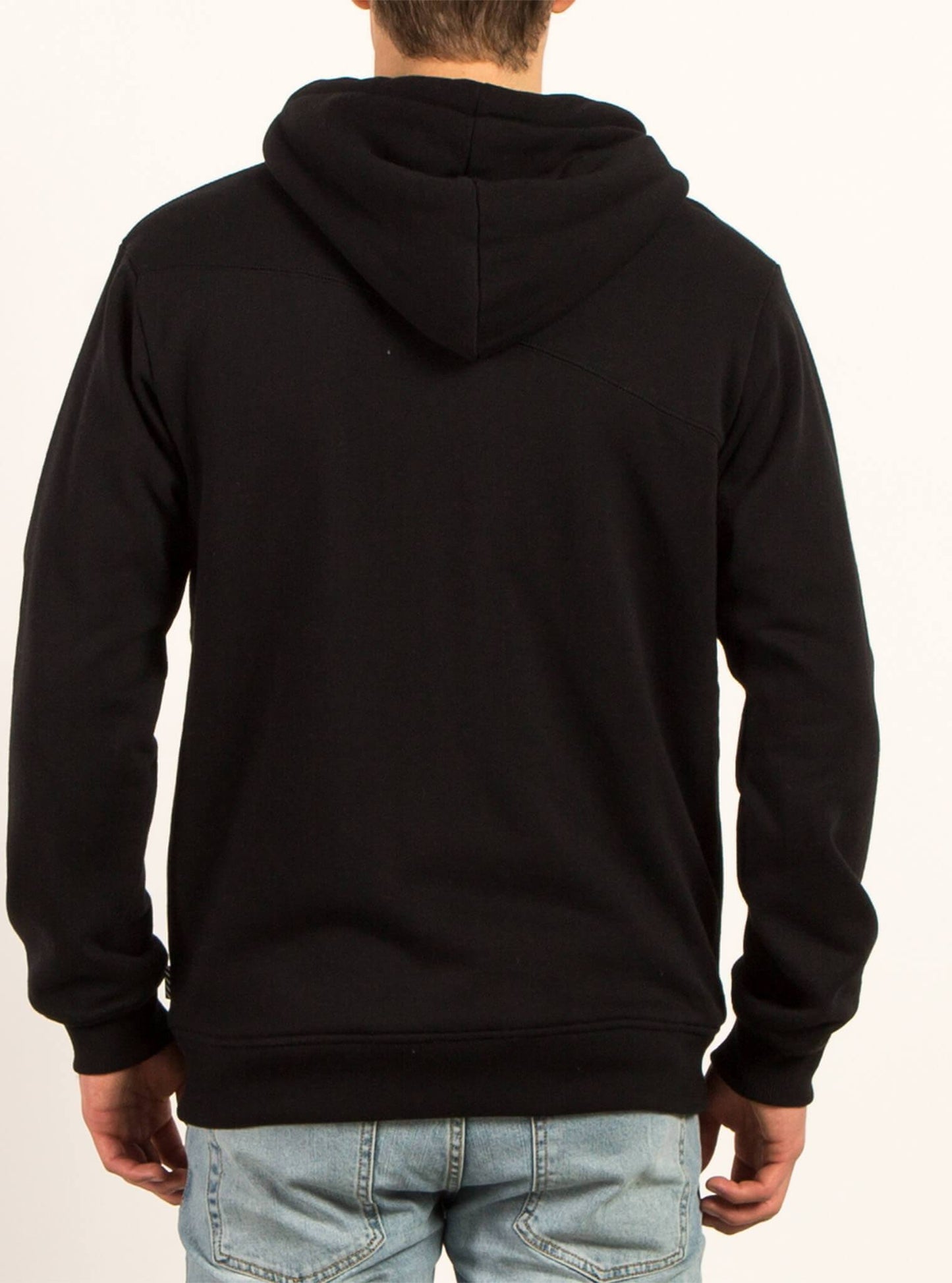 Single Stone Lined Zip Hoodie - Black