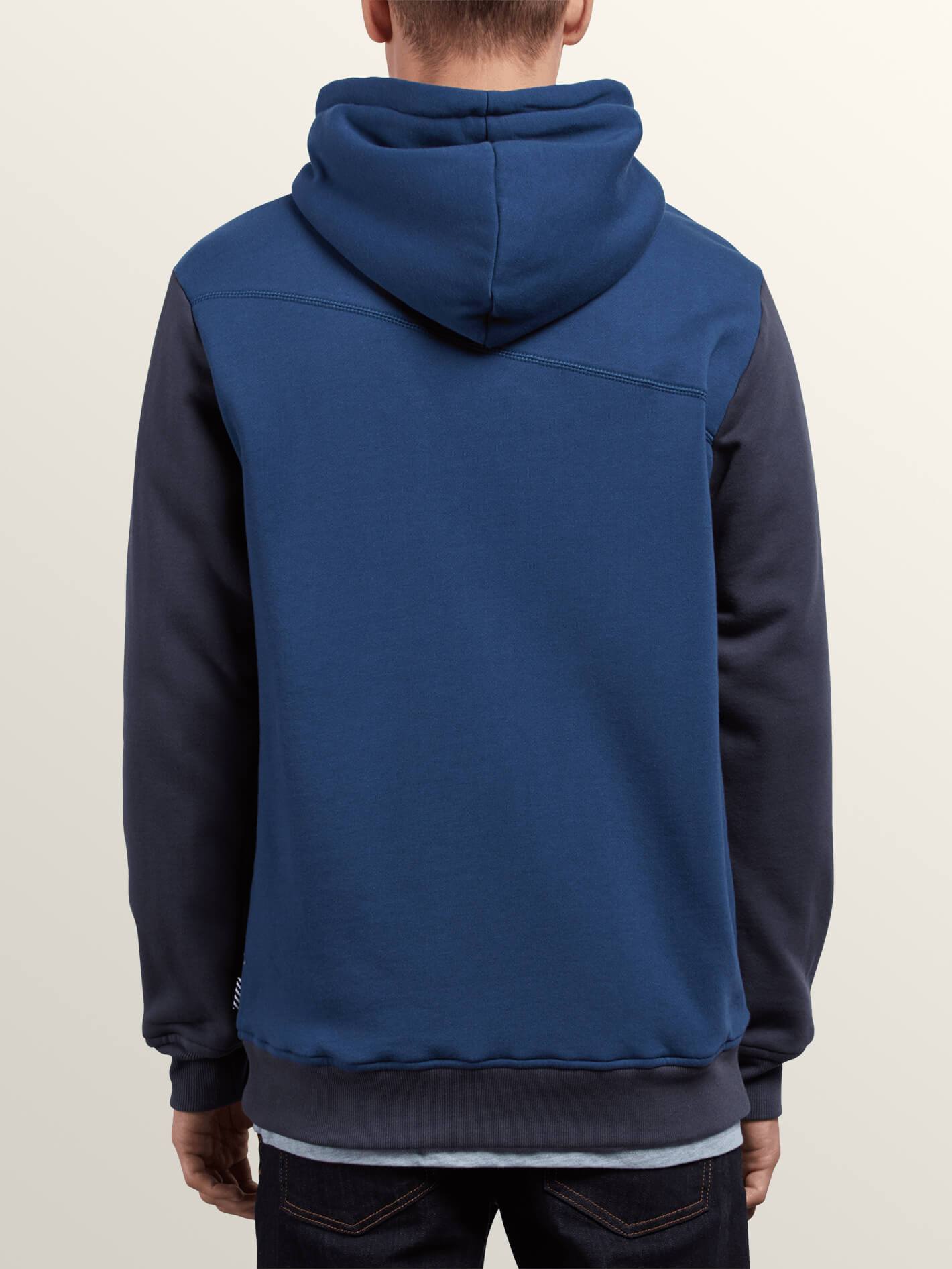 Single Stone Lined Zip Hoodie - Matured Blue