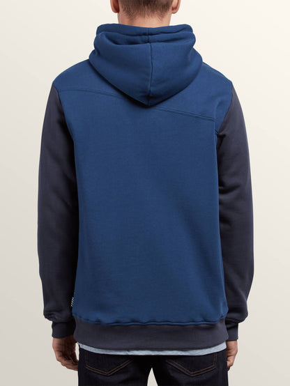 Single Stone Lined Zip Hoodie - Matured Blue