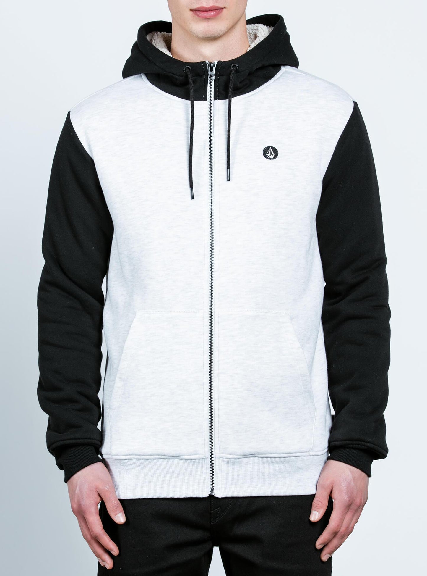 Single Stone Lined Zip Hoodie - Mist