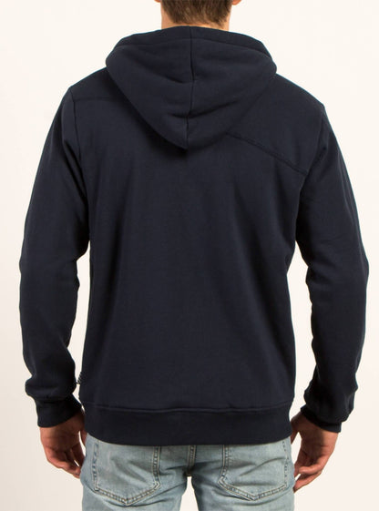 Single Stone Lined Zip Hoodie - Navy