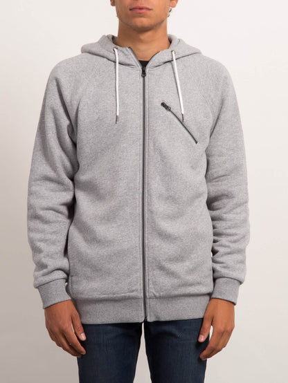 STATIC STN LINED ZIP GREY