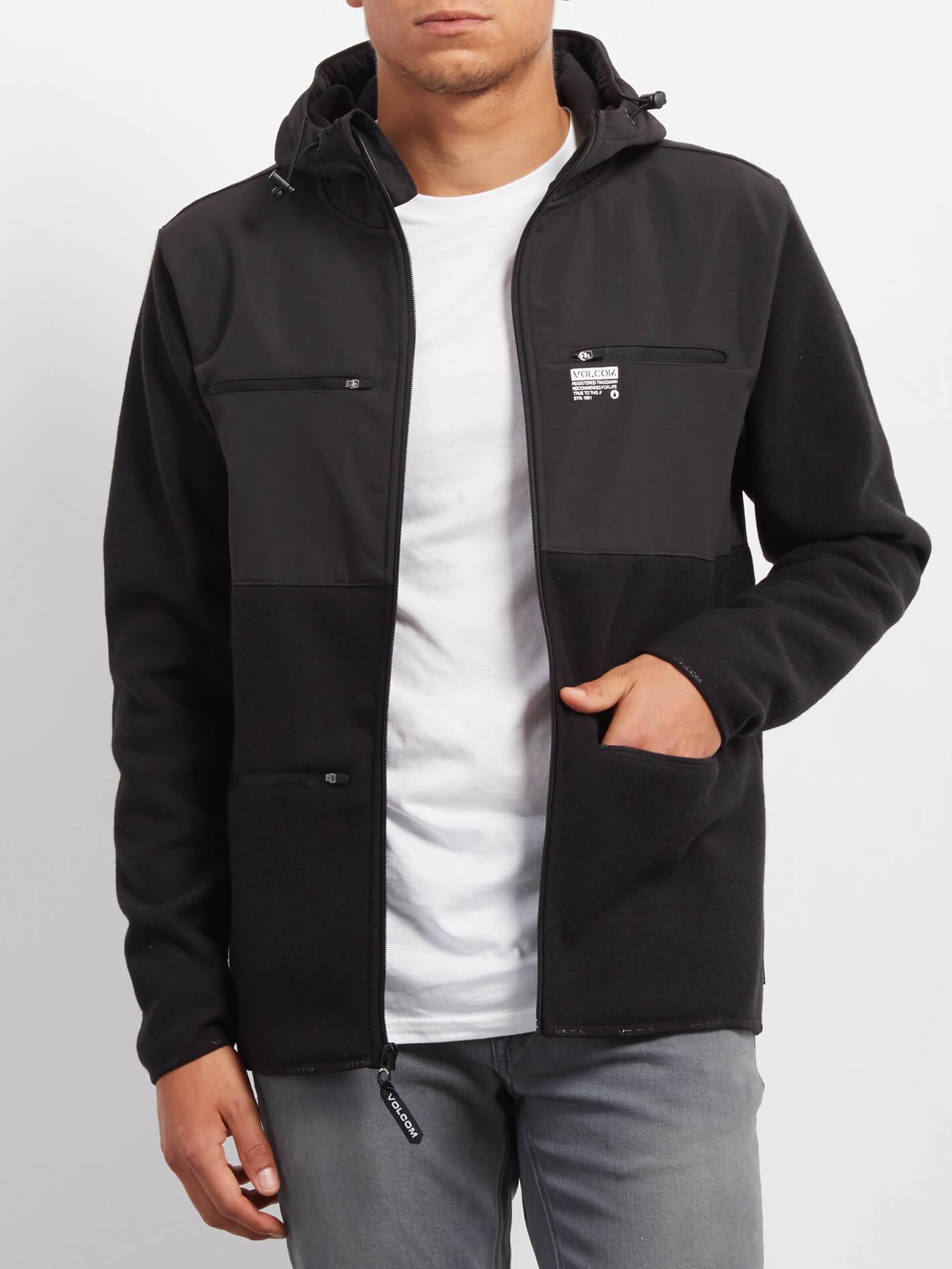 Doked Zip Sweaters - Black