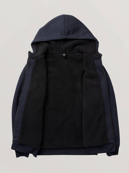 Single Stone Lined Zip Hoodie - Navy