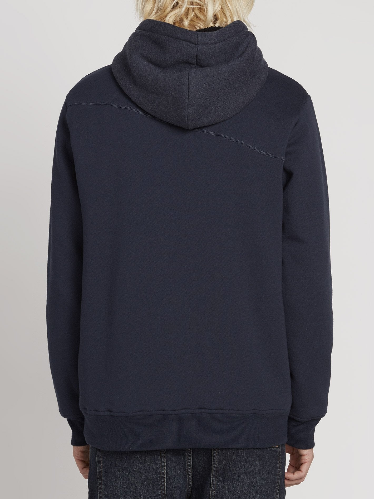 Single Stone Lined Zip Hoodie - Navy