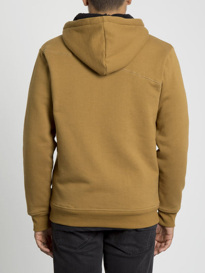 Single Stone Lined Zip Hoodie - Rust