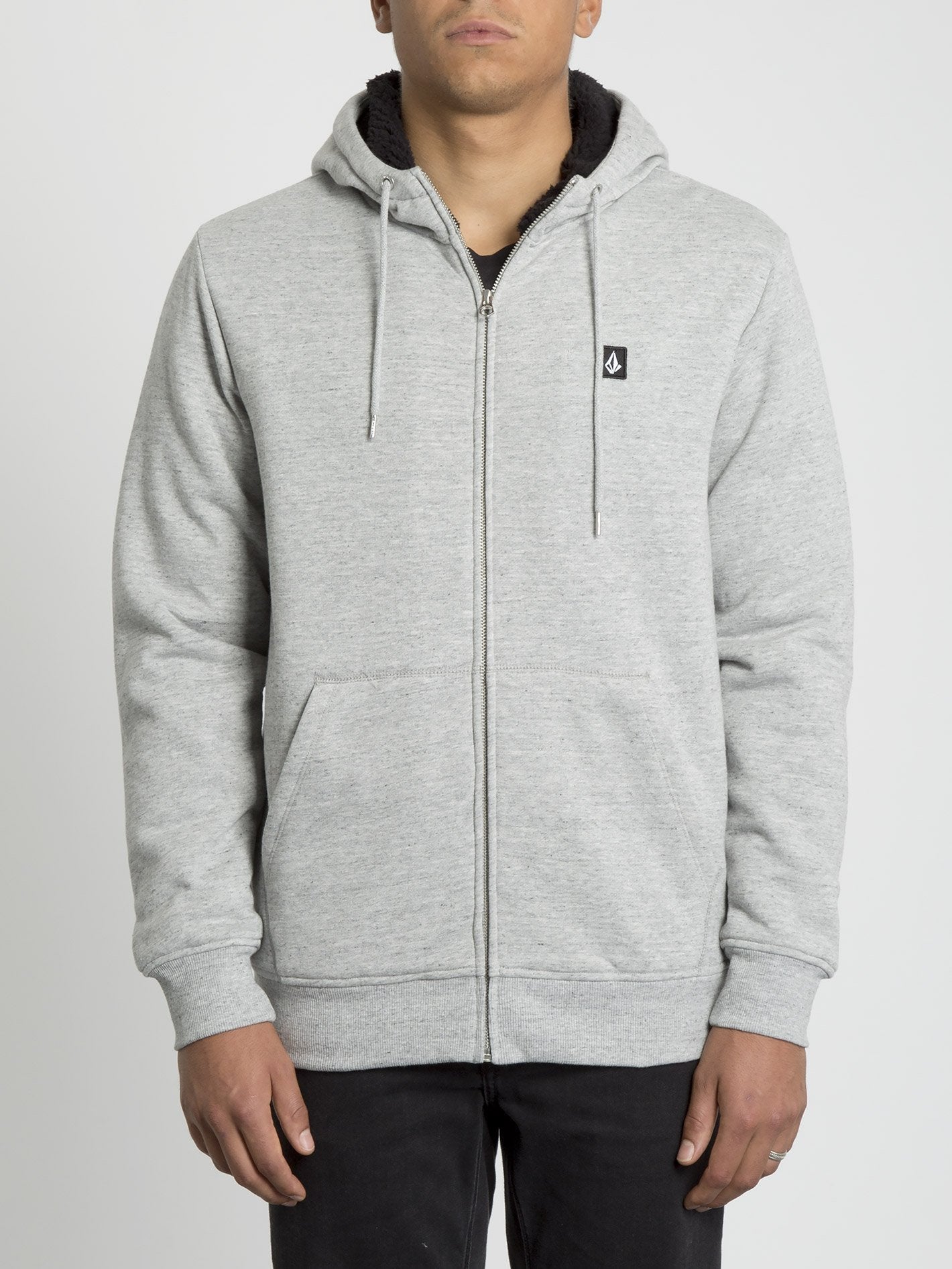 Single Stone Lined Zip Hoodie - Storm