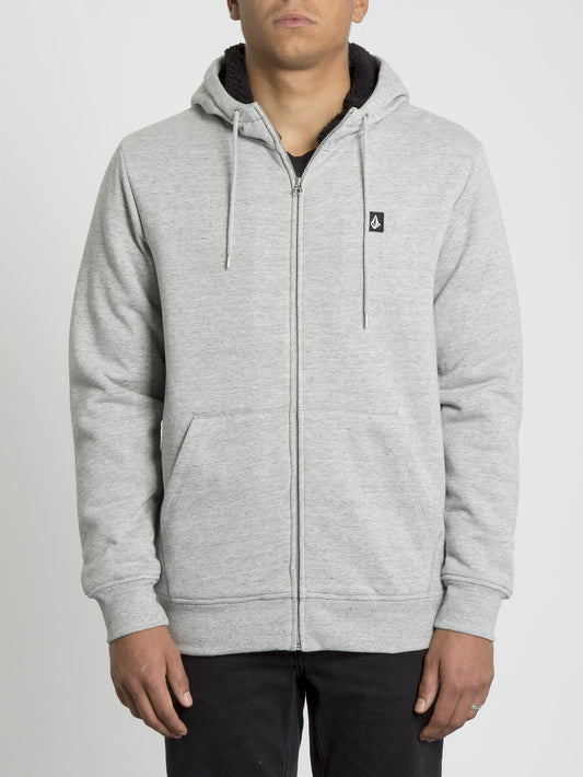Single Stone Lined Zip Hoodie - Storm