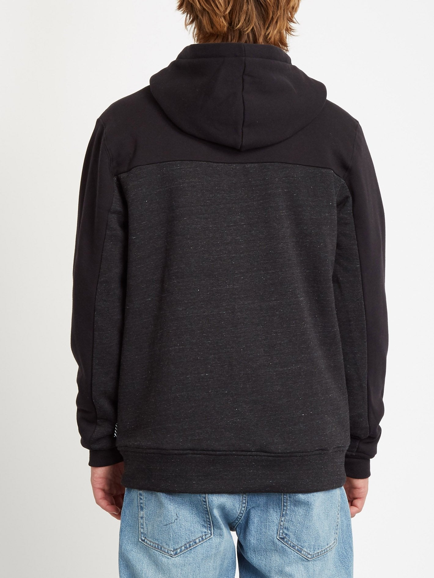 Single Stone Div Lined Zip-up Hoodie - HEATHER BLACK