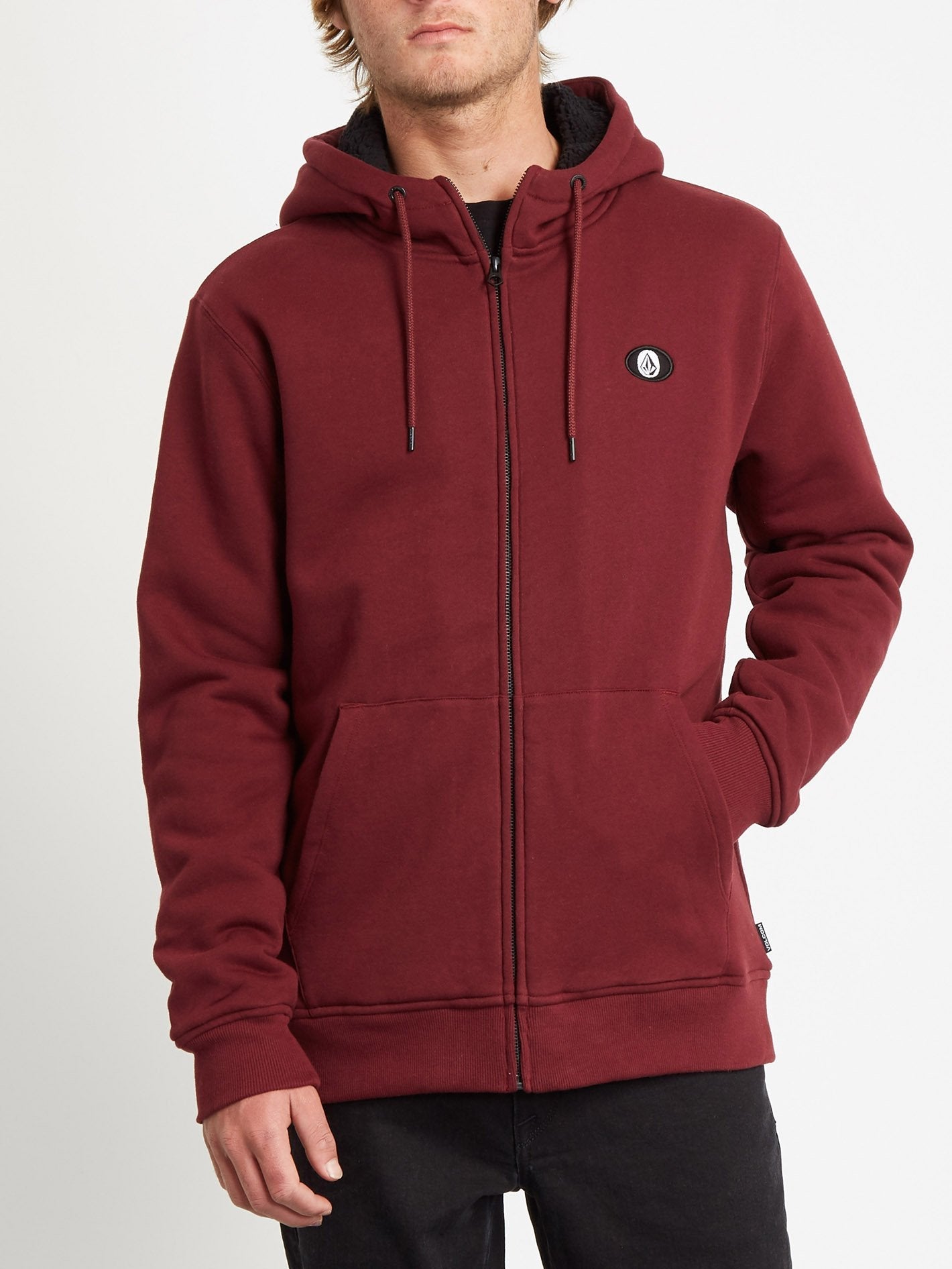 Single Stone Lined Zip-up Hoodie - PORT