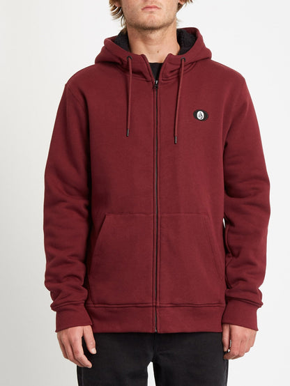 Single Stone Lined Zip-up Hoodie - PORT