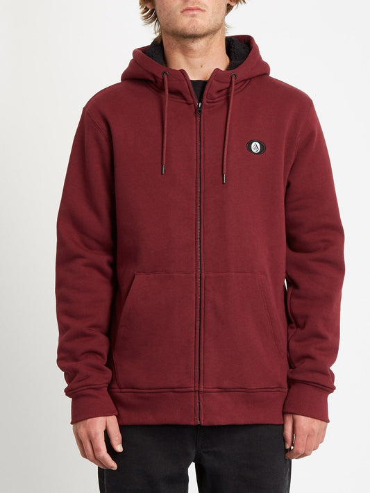 Single Stone Lined Zip-up Hoodie - PORT