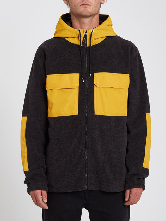 Yzzolater Lined Zip Hoodie - BLACK