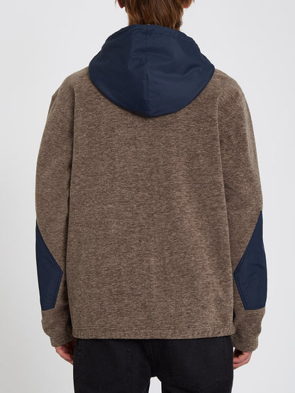 Yzzolater Lined Zip Hoodie - DARK TAUPE