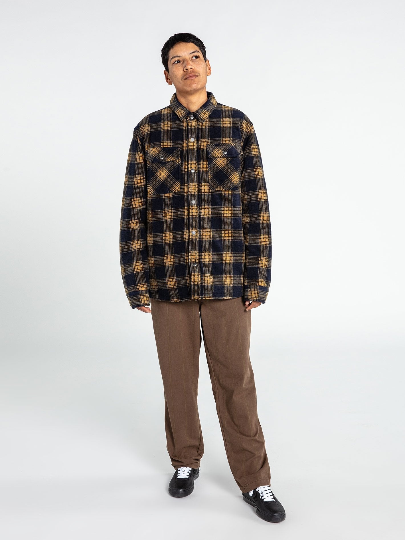 Bowered Fleece Shirt - DARK KHAKI