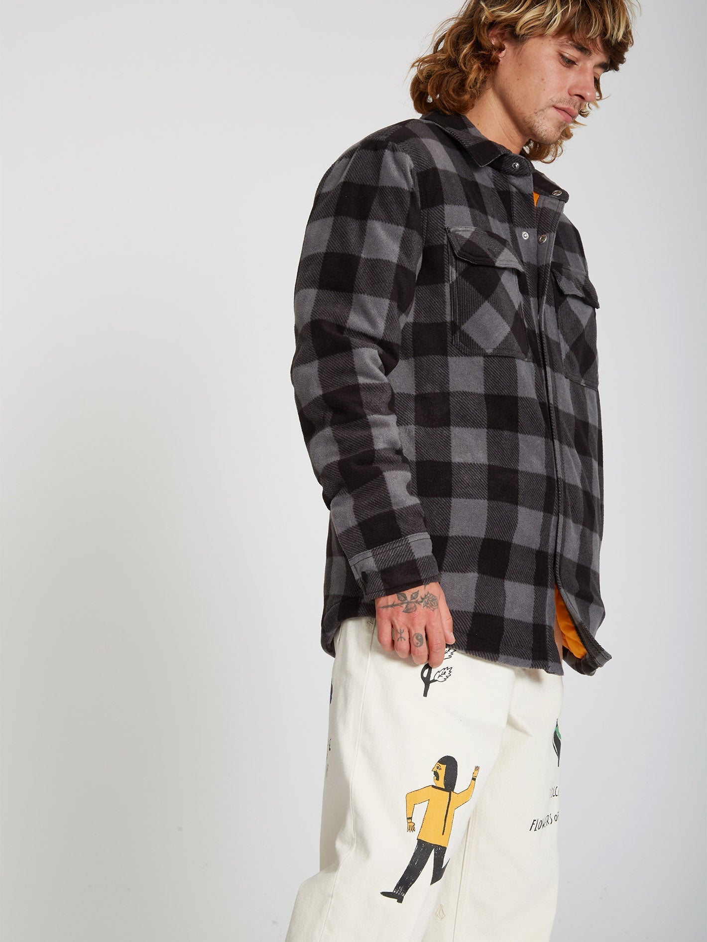 BOWERED FLEECE LS