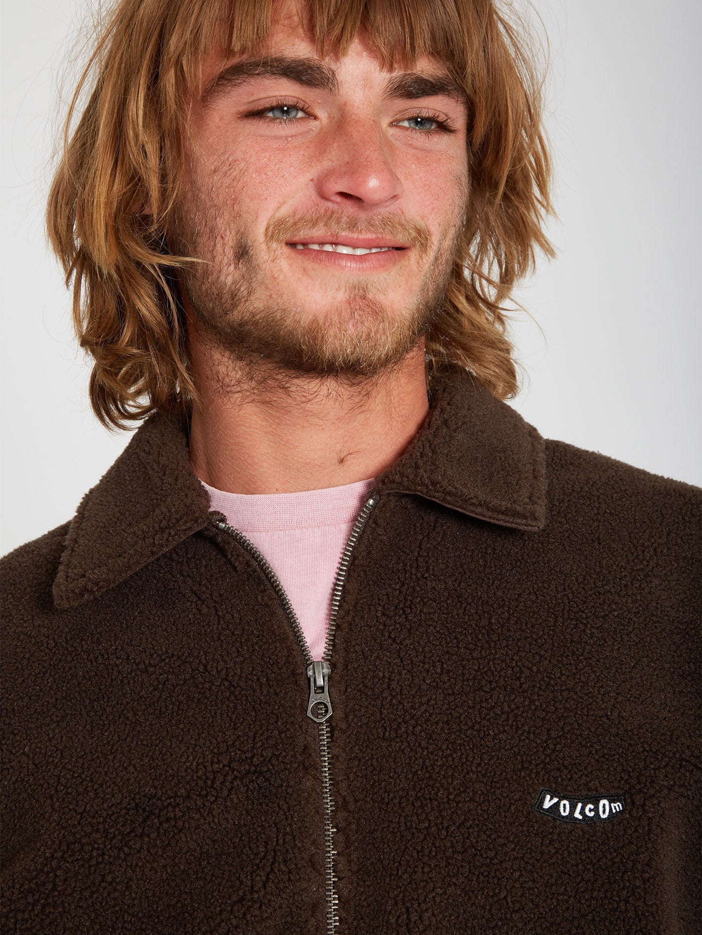 Edwart Sherpa Jacket - DARK BROWN