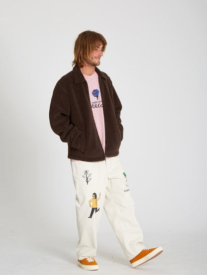 Edwart Sherpa Jacket - DARK BROWN