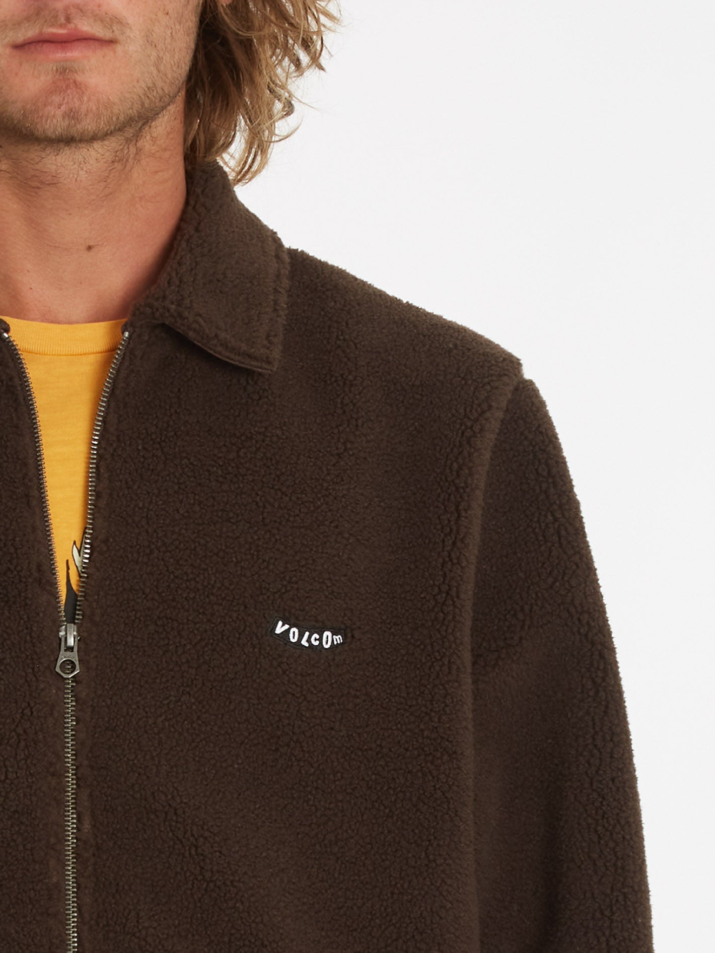 Edwart Sherpa Jacket - DARK BROWN