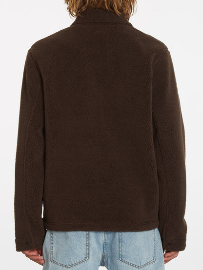 Edwart Sherpa Jacket - DARK BROWN