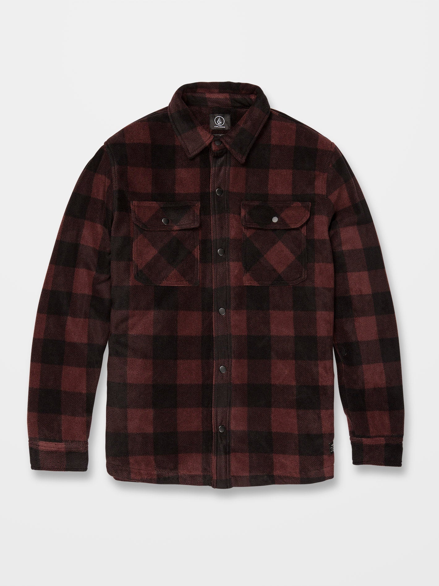 Bowered Fleece Over-shirt - MAHOGANY