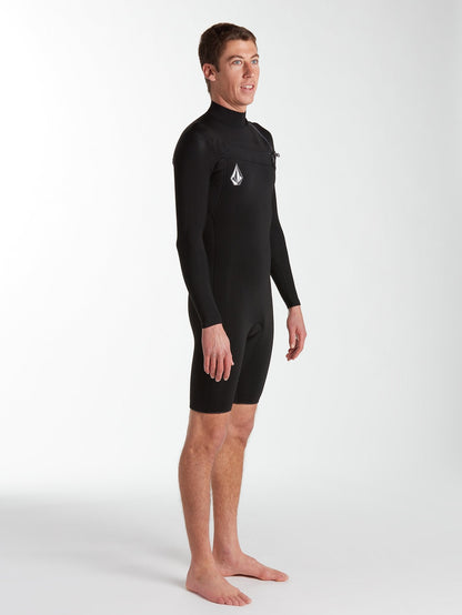 Modulator 2/2 mm Long Sleeve Chest Zip Spring Wetsuit - Black