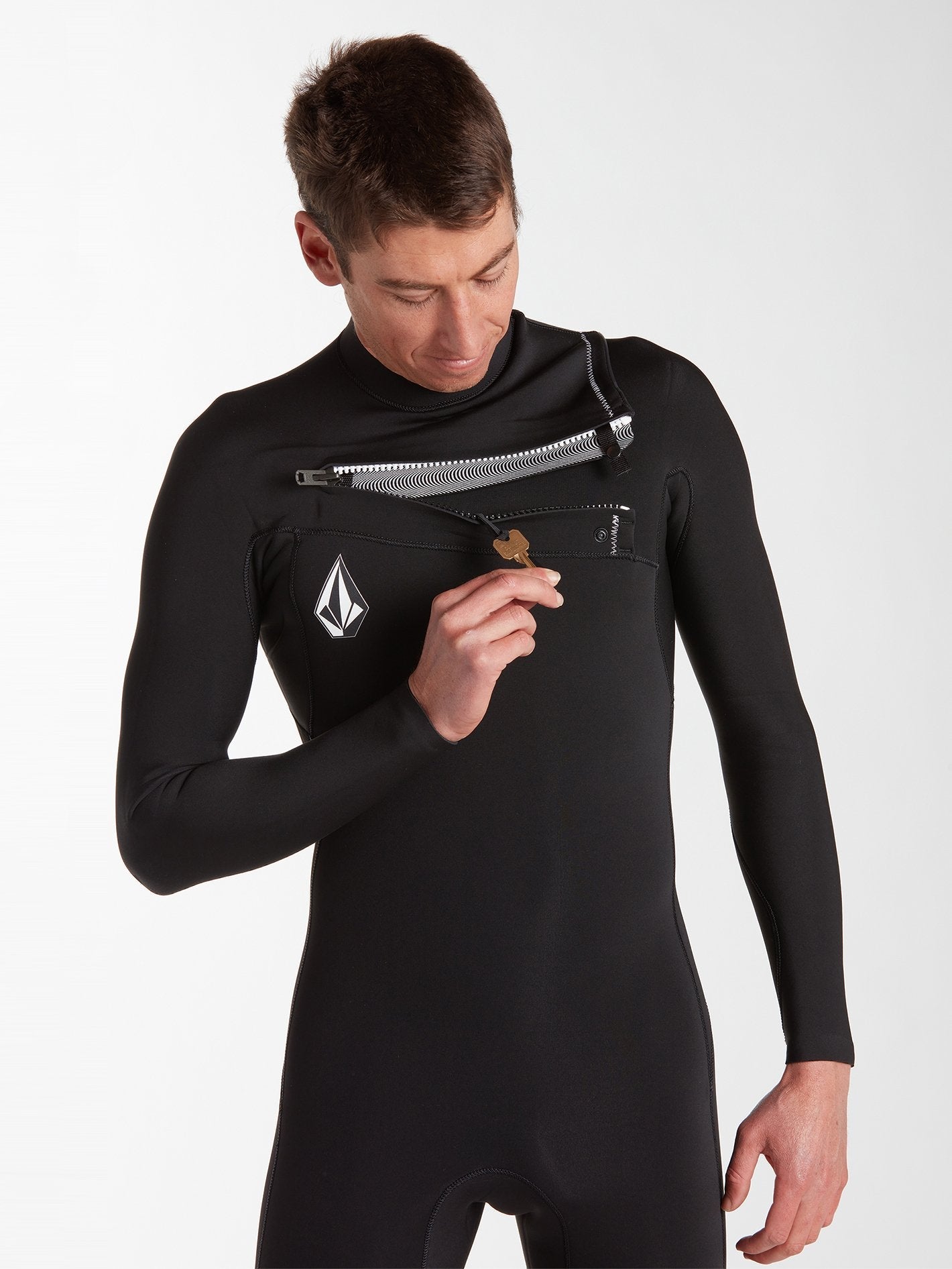 Modulator 2/2 mm Long Sleeve Chest Zip Spring Wetsuit - Black