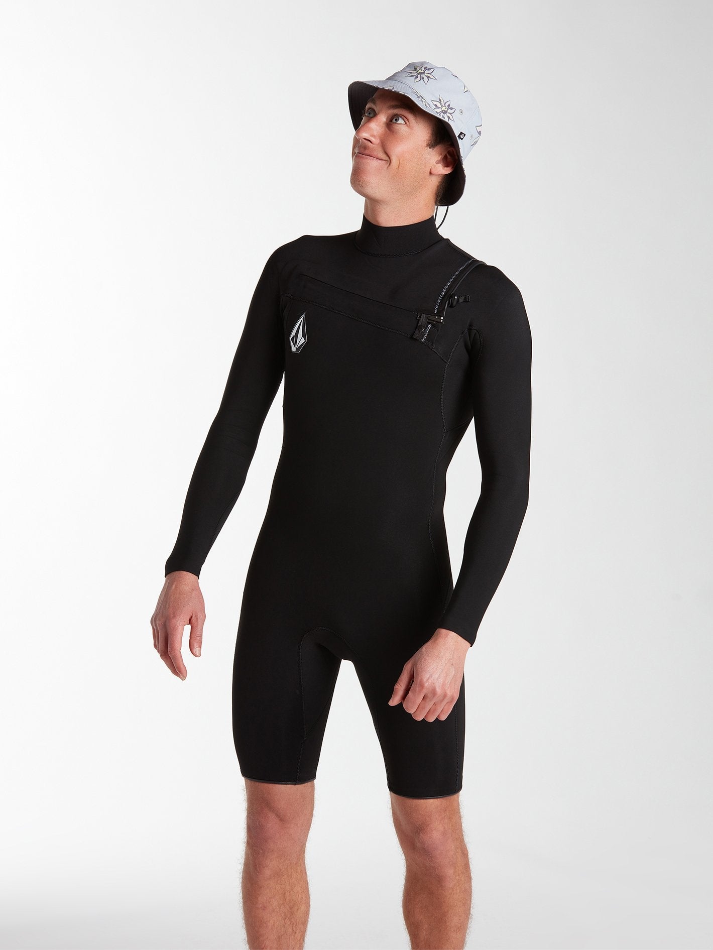 Modulator 2/2 mm Long Sleeve Chest Zip Spring Wetsuit - Black