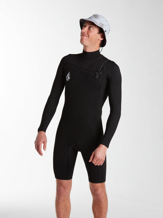 Modulator 2/2 mm Long Sleeve Chest Zip Spring Wetsuit - Black