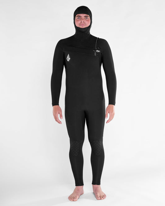 Modulator 4/3Mm Hooded Chest Zip Wetsuit - Black