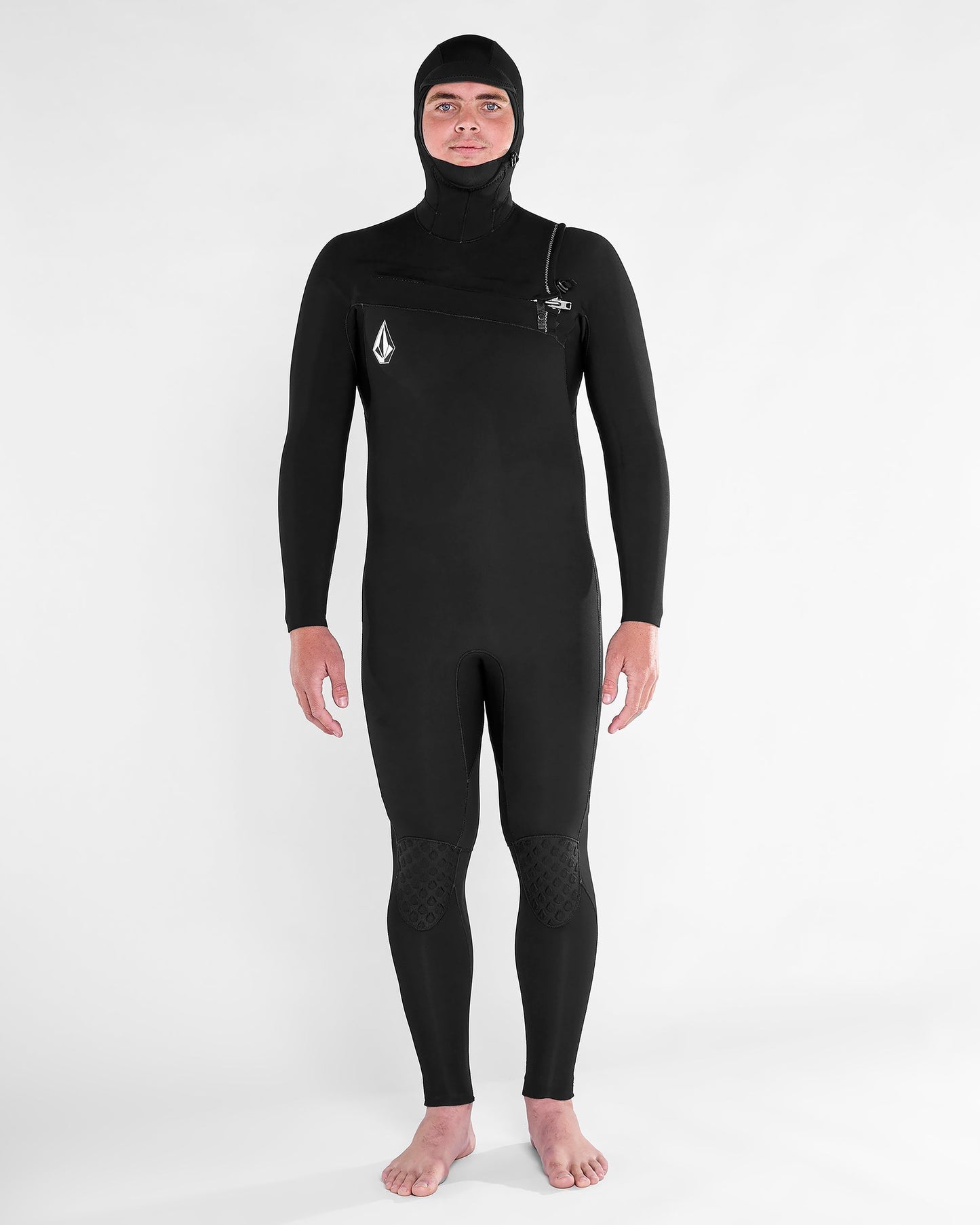 Modulator 4/3Mm Hooded Chest Zip Wetsuit - Black