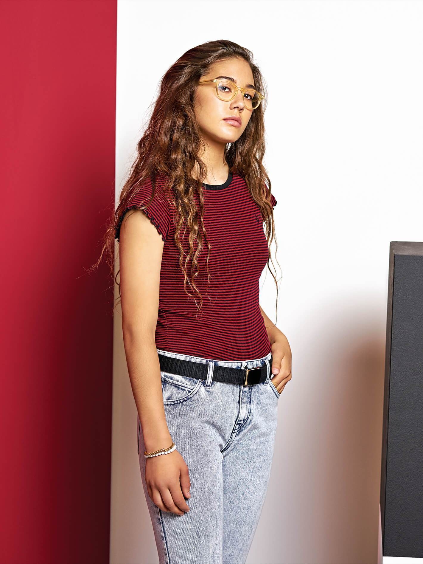 Colder Shoulder T-Shirt - Chili Red