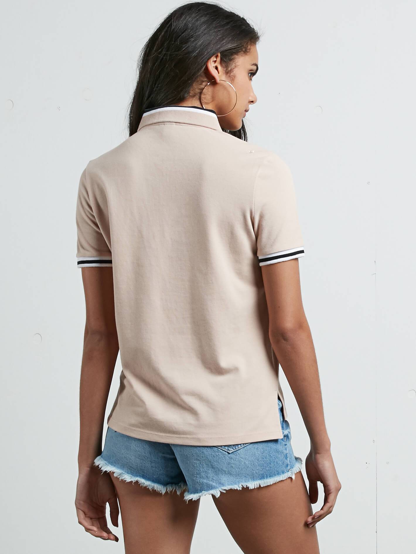 Pique Boo Short Sleeve Polo - Mushroom